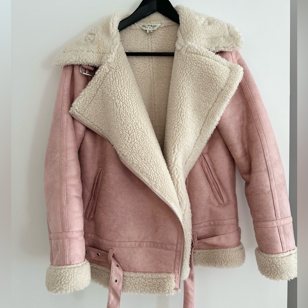 SOLD Pink Bomber Sherpa, mint condition from ASOS